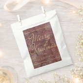 Weihnachts-Crimson und Gold Geschenktütchen (Ausgeschnitten)