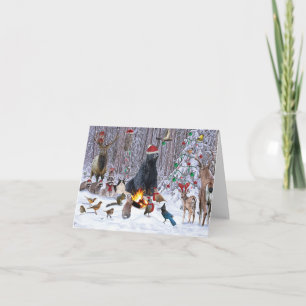 Weihnachts-Crites Wald-Party-Karte Karte