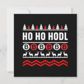 Weihnachts-Crypto Ho Hodl Bitcoin BTC Geldgeschenk Einladung (Vorderseite)