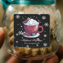 Weihnachts-Cup mit Personalisiertem Schokolade Etiketten