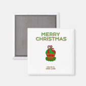 Weihnachts-Cupcake 2 Zoll Square Magnet (Vorderseite/Rückseite)