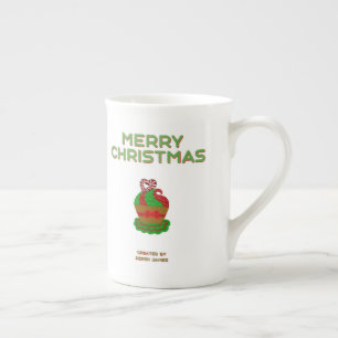 Weihnachts Cupcake Bone China Tasse