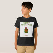 Weihnachts Cupcake Boys Black Basic T-Shirt (Vorne ganz)