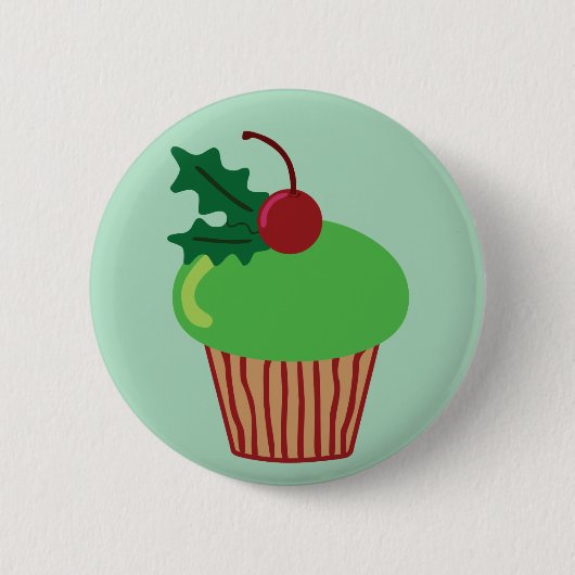 Weihnachts-Cupcake Button (Vorderseite)