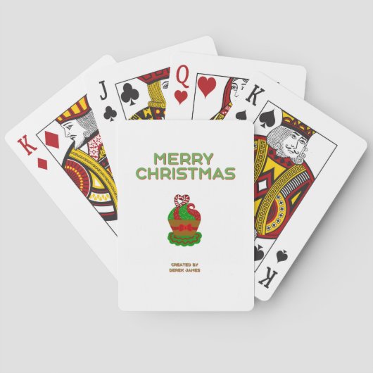 Weihnachts Cupcake Classic Spielkarten (Rückseite)
