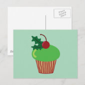 Weihnachts-Cupcake Feiertagspostkarte (Vorne/Hinten)
