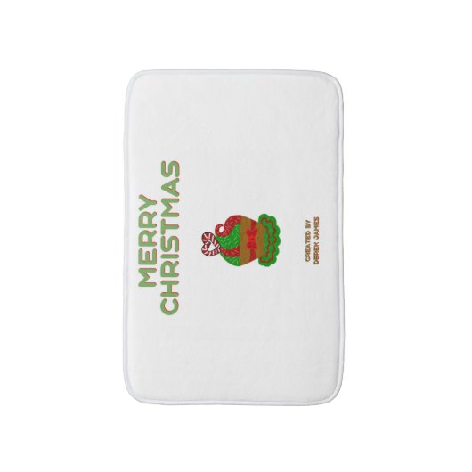 Weihnachts Cupcake Kleine Badematte (Vorderseite Vertikal)