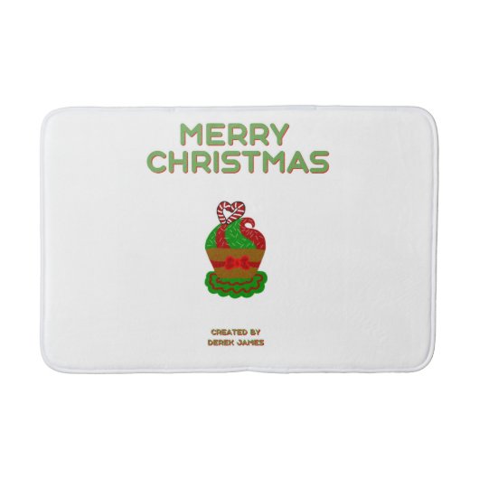 Weihnachts Cupcake Medium Bath Mat Badematte (Vorderseite)