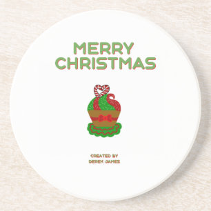 Weihnachts Cupcake Sandstone Untersetzer