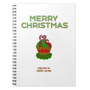 Weihnachts-Cupcake Spiral-Foto-Notizbuch Notizblock