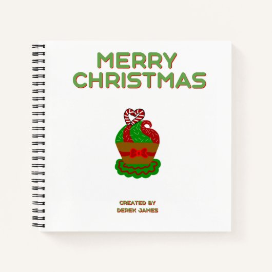 Weihnachts Cupcake Spiral Notebook Notizblock (Vorderseite)
