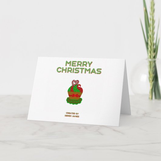 Weihnachts Cupcake Standard-Grußkarte Karte (Vorderseite)