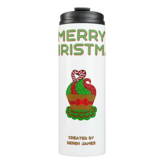 Weihnachts Cupcake Thermal Tumbler Thermosbecher (Vorderseite)