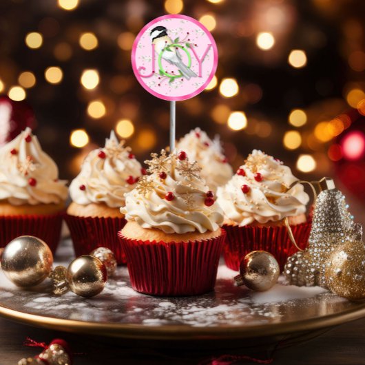 Weihnachts Cupcake Toppers Stickers Joliday