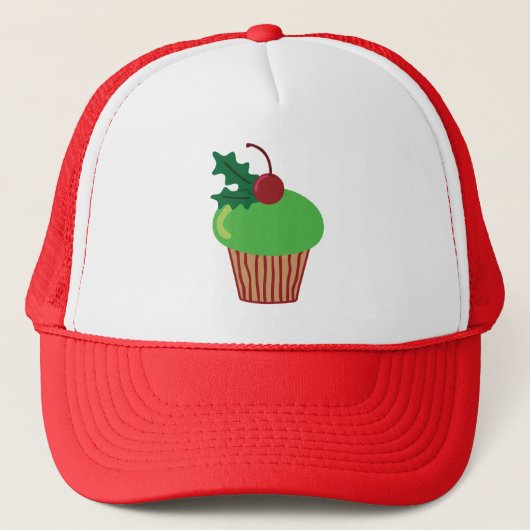 Weihnachts-Cupcake Truckerkappe (Vorderseite)