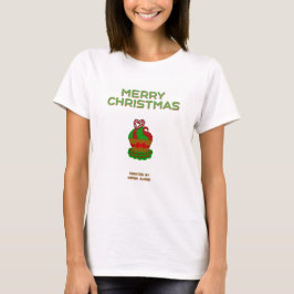 Weihnachts-Cupcake Weibliches Basic T-Shirt
