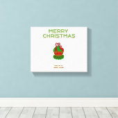 Weihnachts Cupcake Wrapped Canvas Leinwanddruck (Insitu (Holzboden))