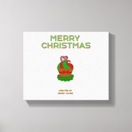 Weihnachts Cupcake Wrapped Canvas Leinwanddruck (Vorderseite)
