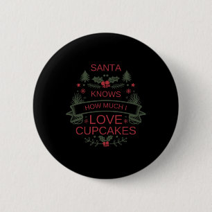 Weihnachts-Cupcakes-Liebhaber-Shirt für Comfort-Fo Button