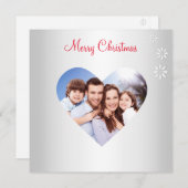 Weihnachts-Custom-Family-Foto auf Silver (Vorne/Hinten)
