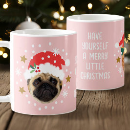 Weihnachts Custom Foto Funny Elf Santa Pink Pink Kaffeetasse