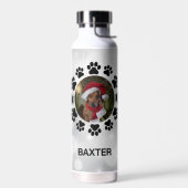 Weihnachts-Custom-Hund-Foto Trinkflasche (Links)