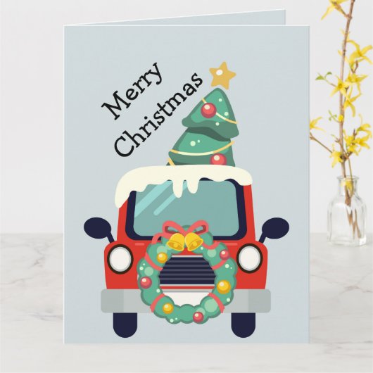 Weihnachts-Custom-In-Lkw-Fahrzeug Karte (Gelbe Blume)