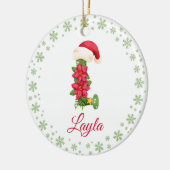 Weihnachts Custom Initial Monogram Family Keepake Keramik Ornament (Links)