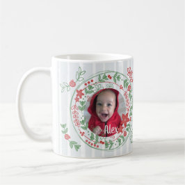 Weihnachts Custom Joyful Holiday Wreath Kaffeetasse