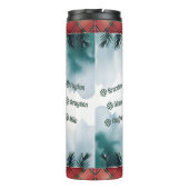 Weihnachts Custom Niece und Nephew Names Great Tan Thermosbecher (Rückseite)