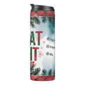 Weihnachts Custom Niece und Nephew Names Great Tan Thermosbecher (Nach rechts gedreht)