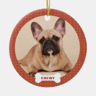 Weihnachts Custom Pet Foto Herz Keramik Ornament