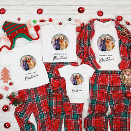 Weihnachts Custom Pet Hund Foto Familienurlaub T-Shirt