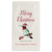Weihnachts Custom Ruby-throated Hummingbird Kleine Geschenktüte (Vorderseite)