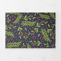 Weihnachts-Cypress-Schneeflocken Berries Rote Blum