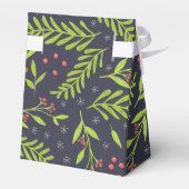 Weihnachts-Cypress-Schneeflocken Berries Rote Blum Geschenkschachtel (Rückseite)