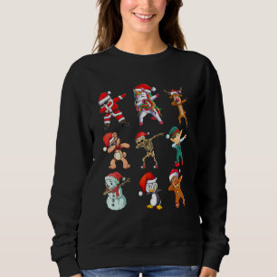 Weihnachts-Dab Santa Elf Freunde Matching Family F Sweatshirt