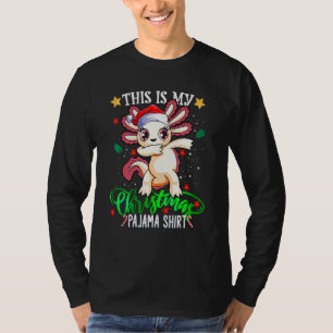 Weihnachts-Dabbing Axolotl Santa Dies ist mein Wei T-Shirt