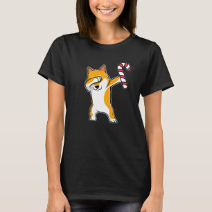 Weihnachts-Dabbing-Corgi-Welpen-Hund-Zuckerstangen T-Shirt
