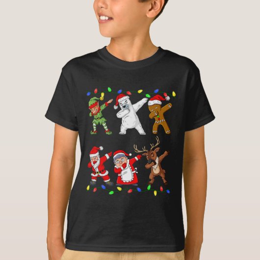Weihnachts-Dabbing Elf und Freunde Jungs Kinder ab T-Shirt (Vorderseite)