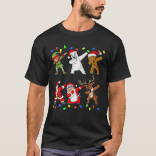 Weihnachts-Dabbing Elf und Weihnachtsfreunde Jungs T-Shirt