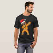 Weihnachts Dabbing Gingerbrot Mann Cookie Dab Cool T-Shirt (Vorne ganz)