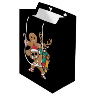 Weihnachts-Dabbing Santa Bar Skate Rentier Xmas Mittlere Geschenktüte
