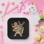 Weihnachts-Dabbing Santa Bar Skate Rentier Xmas Pappteller (Party)