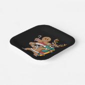 Weihnachts-Dabbing Santa Bar Skate Rentier Xmas Pappteller (Gewinkelt)