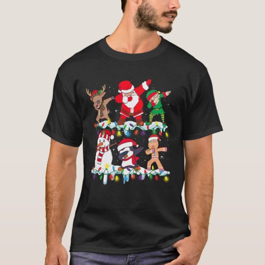 Weihnachts-Dabbing Santa Elf und Freunde Jungen Ki T-Shirt (Vorderseite)