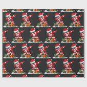 Weihnachts-Dabbing Weihnachtsfest Winterurlaub Geschenkpapier (Flach)