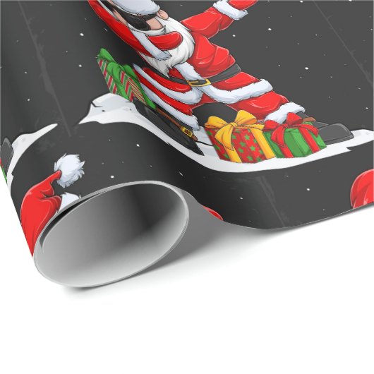 Weihnachts-Dabbing Weihnachtsfest Winterurlaub Geschenkpapier (Rolleneckpunkt)