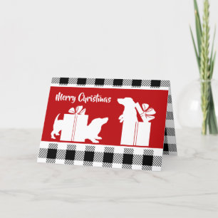 Weihnachts-Dachshund-Hunde Feiertagskarte