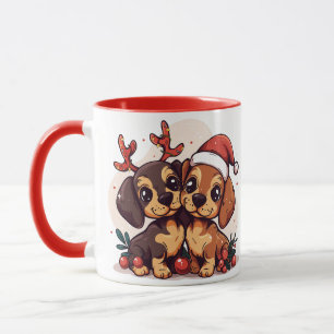 Weihnachts-Dachshund-Hunde Tasse